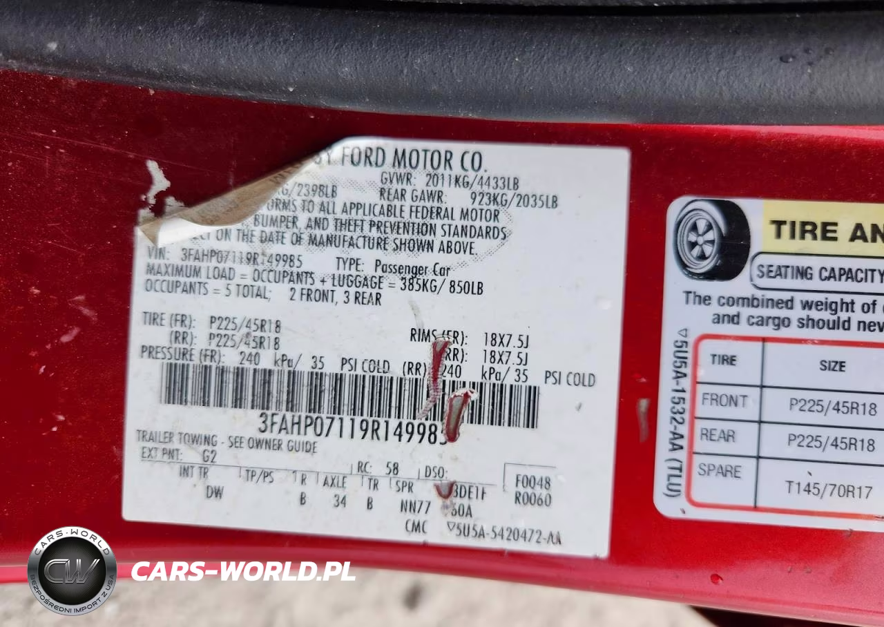 2009 Ford Fusion Se VIN:3FAHP07119R149985 - 12