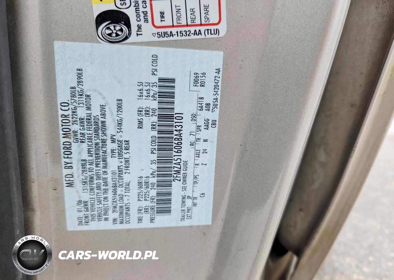 2006 Ford Freestar Se VIN:2FMZA51606BA43101 - 12