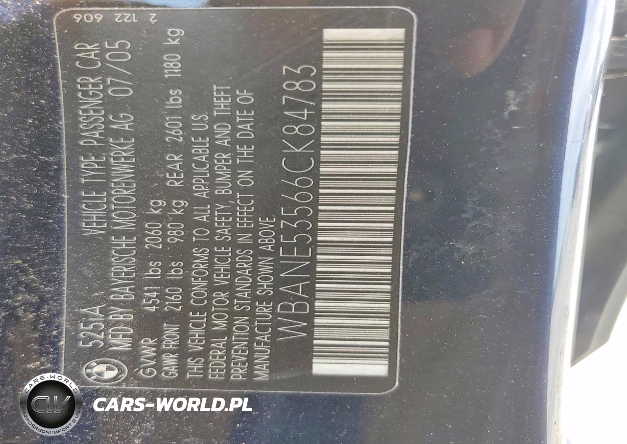 2006 BMW 525 I VIN:WBANE53566CK84783 - 12