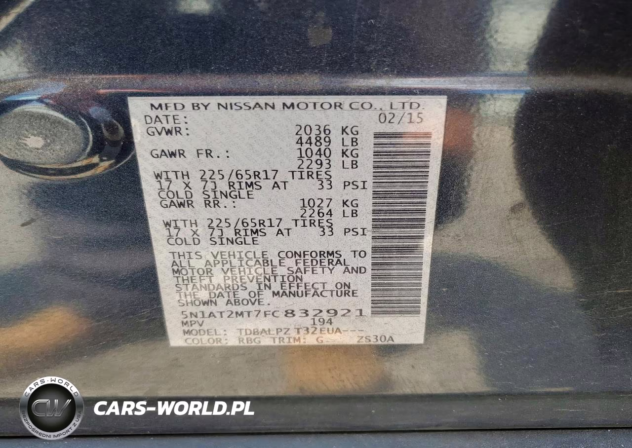 2015 Nissan Rogue S VIN:5N1AT2MT7FC832921 - 13