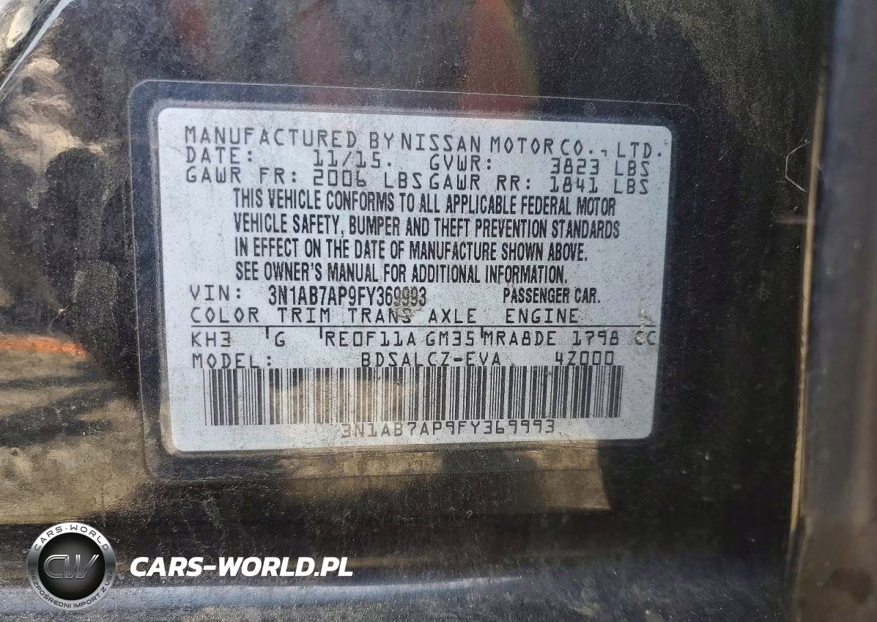 2015 Nissan Sentra S VIN:3N1AB7AP9FY369993 - 12