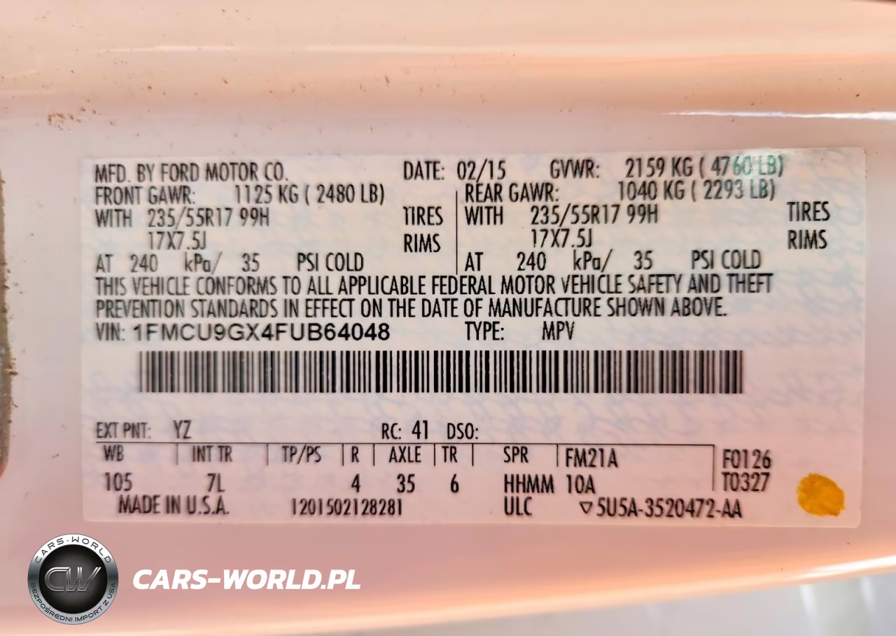 2015 Ford Escape Se VIN:1FMCU9GX4FUB64048 - 13