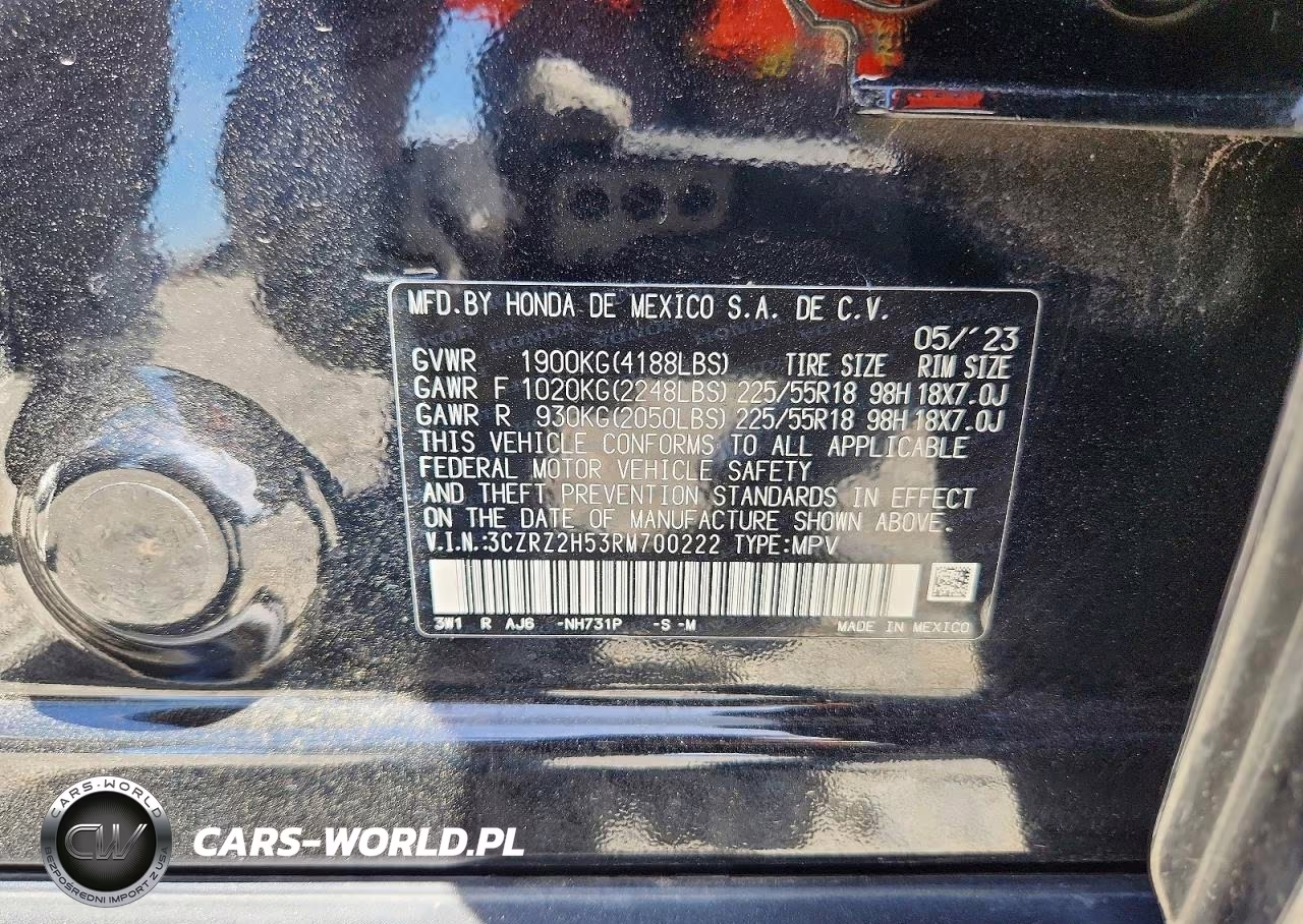 2024 Honda Hr-V Sport VIN:3CZRZ2H53RM700222 - 13