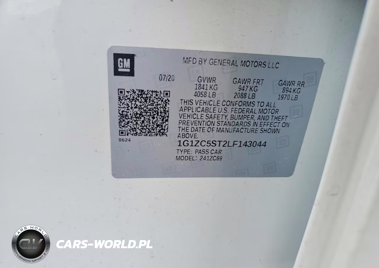 2020 Chevrolet Malibu Ls VIN:1G1ZC5ST2LF143044 - 12