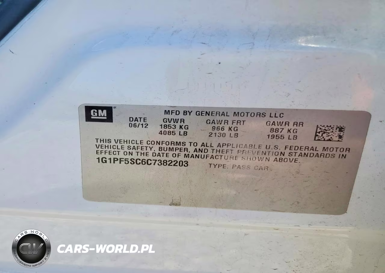 2012 Chevrolet Cruze Lt VIN:1G1PF5SC6C7382203 - 12