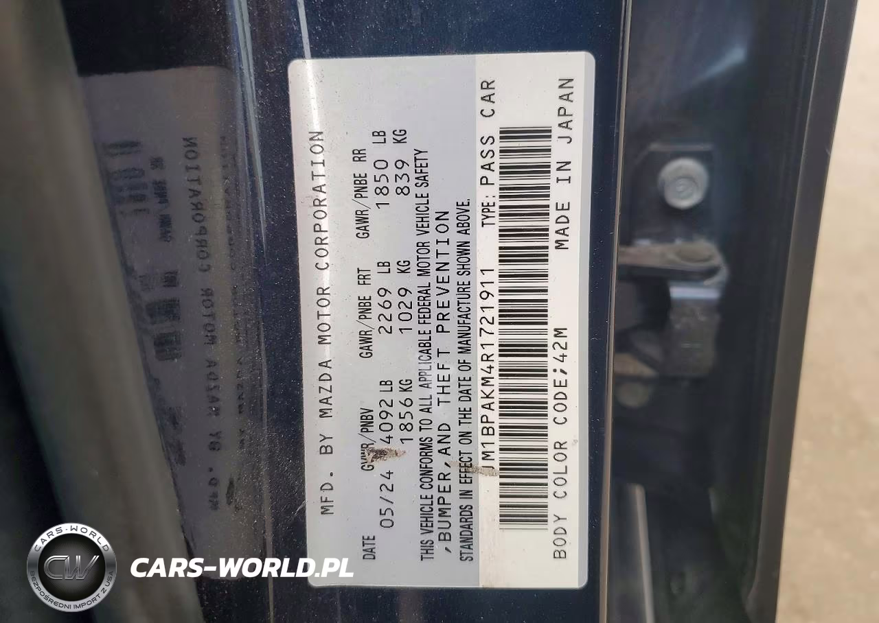 2024 Mazda 3 Select Sport VIN:JM1BPAKM4R1721911 - 12