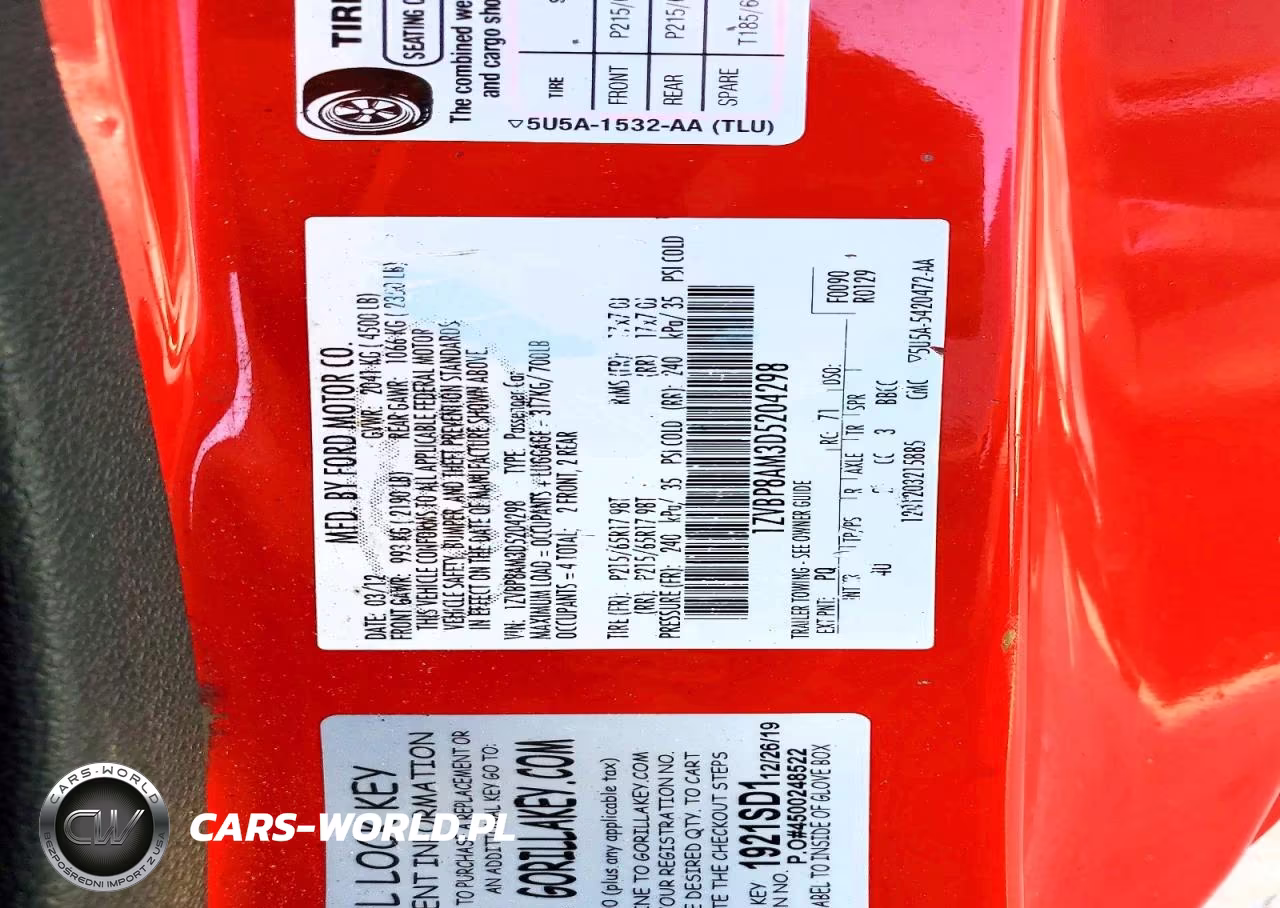 2013 Ford Mustang VIN:1ZVBP8AM3D5204298 - 12