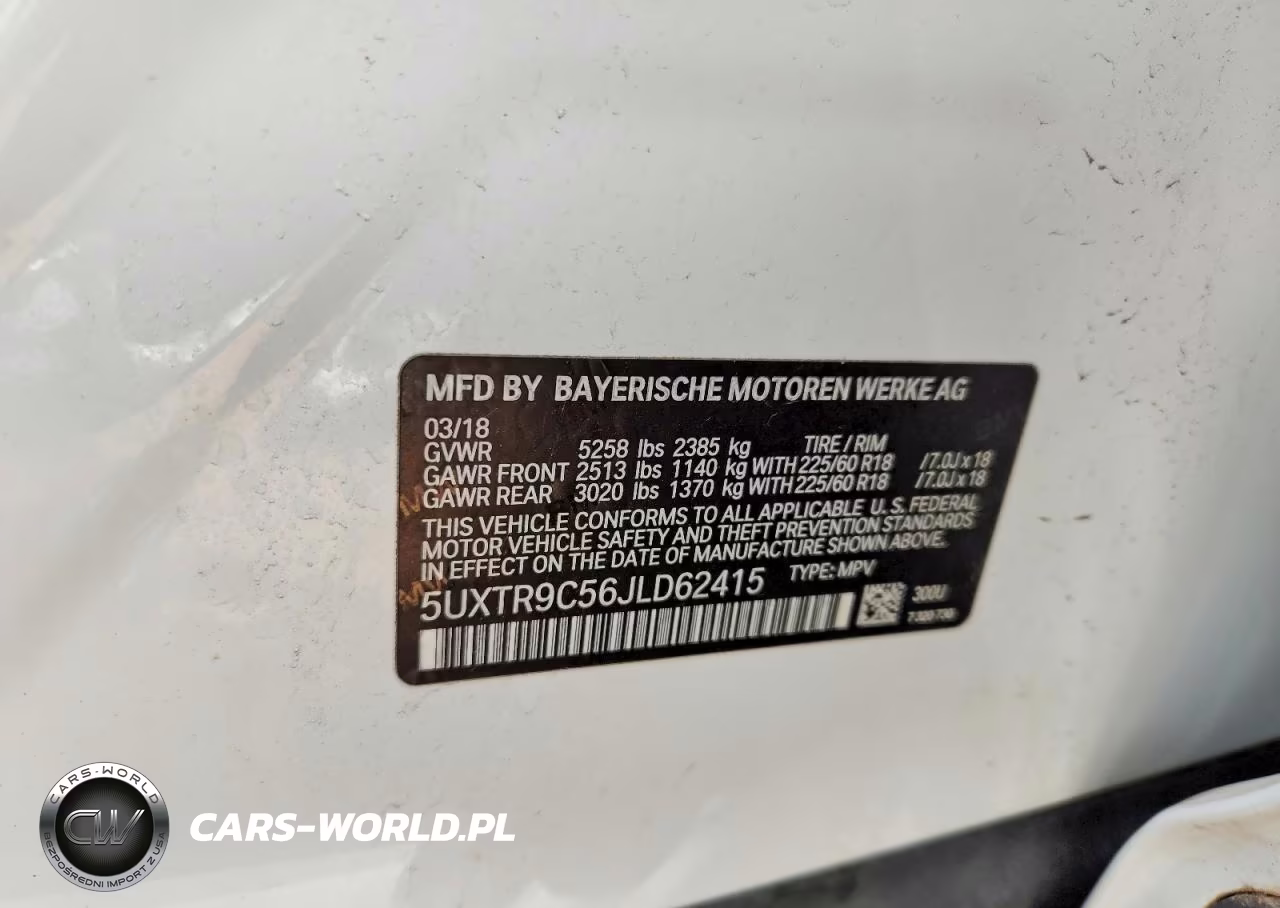 2018 BMW X3 xDrive30I VIN:5UXTR9C56JLD62415 - 12