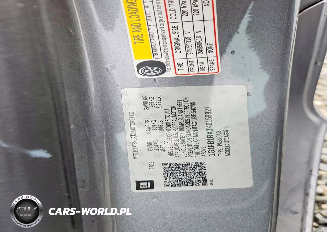 2019 Chevrolet Camaro Ls VIN:1G1FB1RX3K0159827 - 12