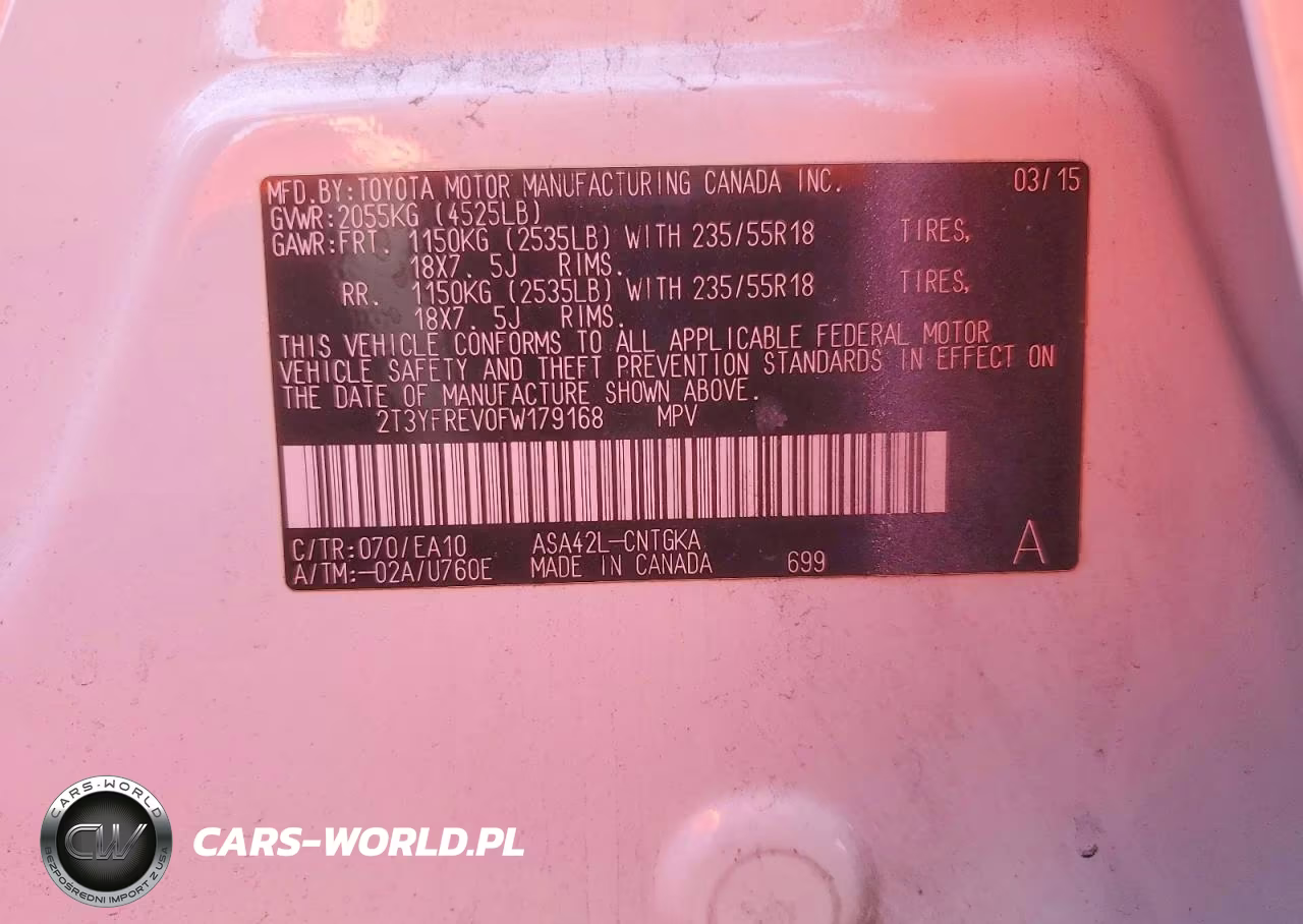 2015 Toyota Rav4 Limited VIN:2T3YFREV0FW179168 - 13