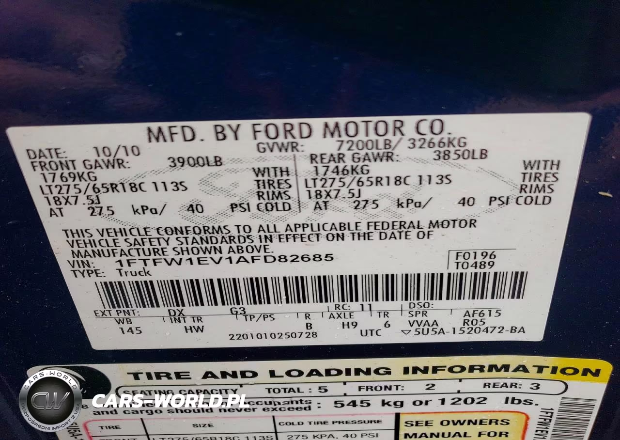 2010 Ford F150 Supercrew VIN:1FTFW1EV1AFD82685 - 12