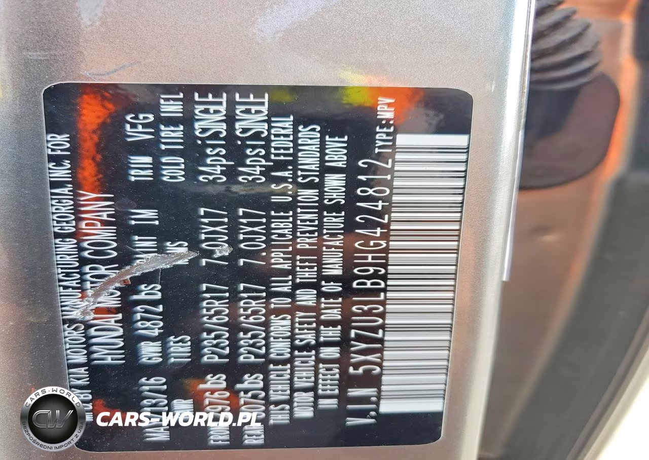 2017 Hyundai Santa Fe Sport 2.4L VIN:5XYZU3LB9HG424812 - 13