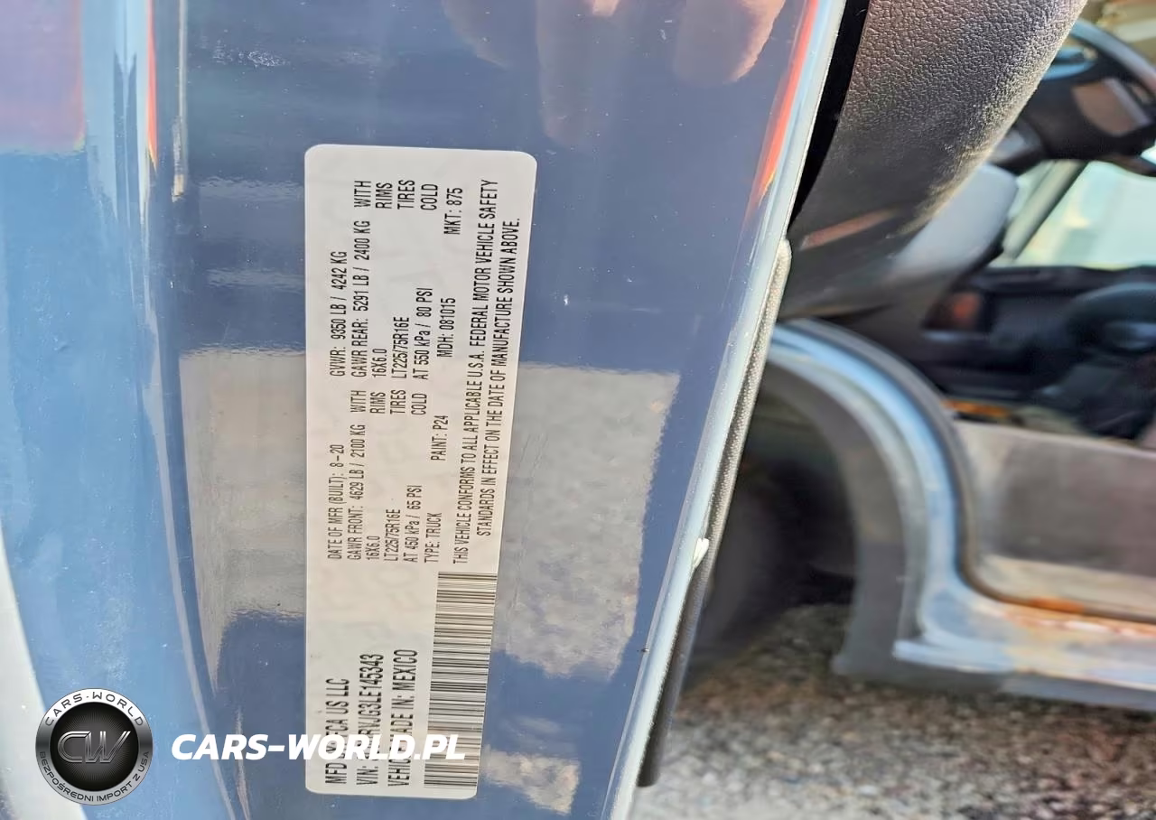 2020 Ram Promaster 3500 Delivery Van VIN:3C6URVJG3LE145343 - 13
