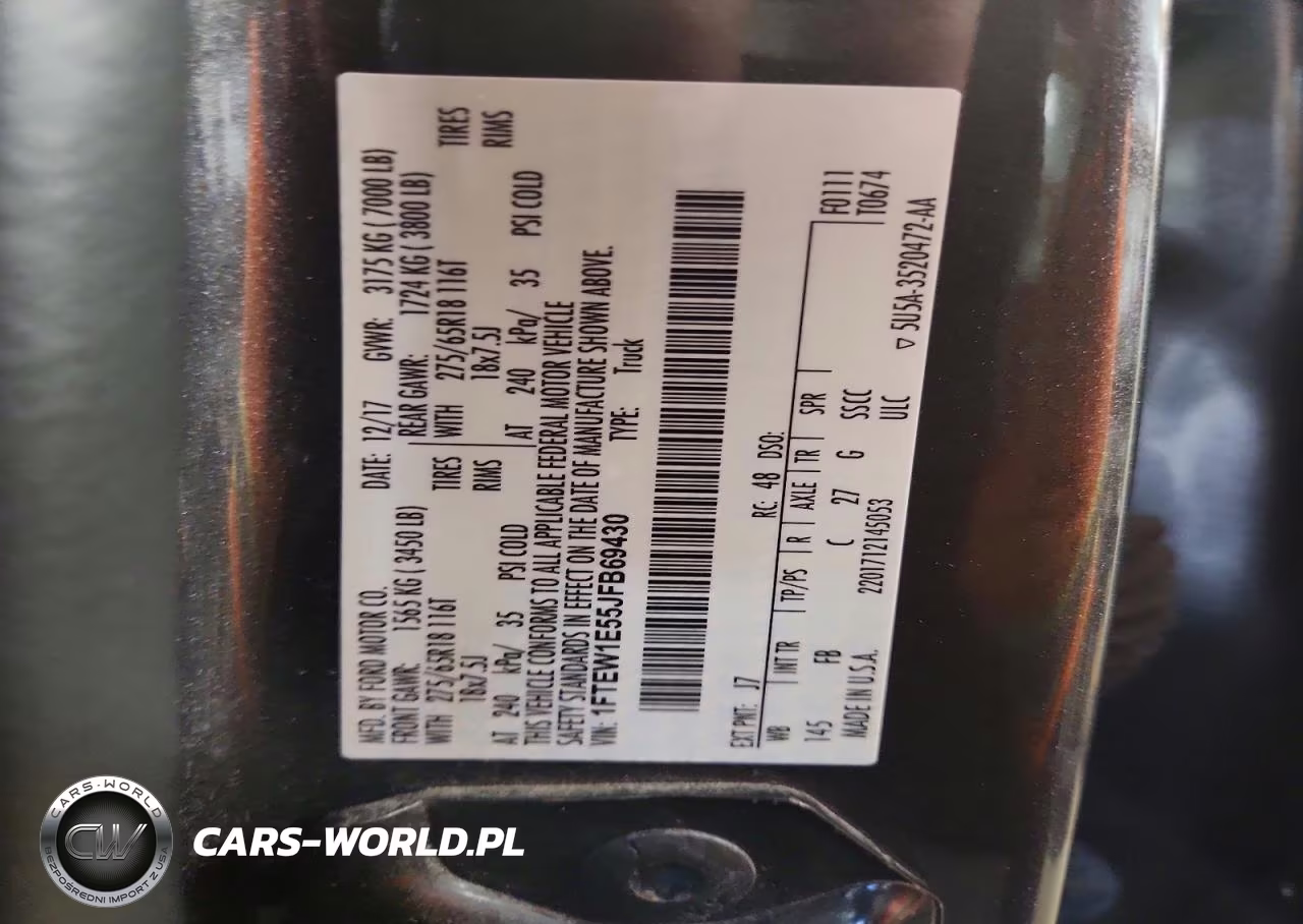 2018 Ford F150 Supercrew VIN:1FTEW1E55JFB69430 - 12