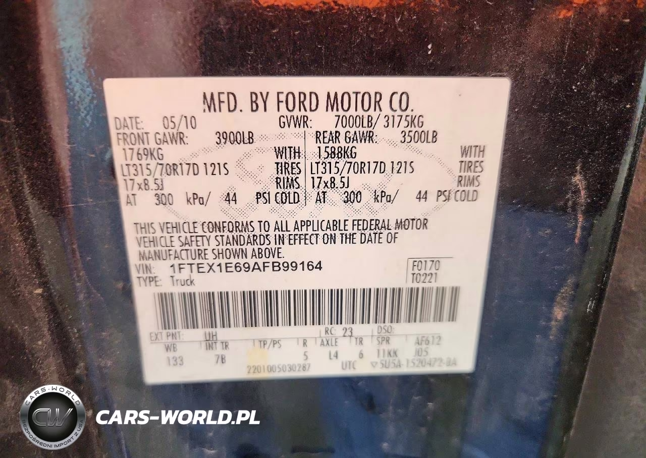 2010 Ford F150 Super Cab VIN:1FTEX1E69AFB99164 - 12