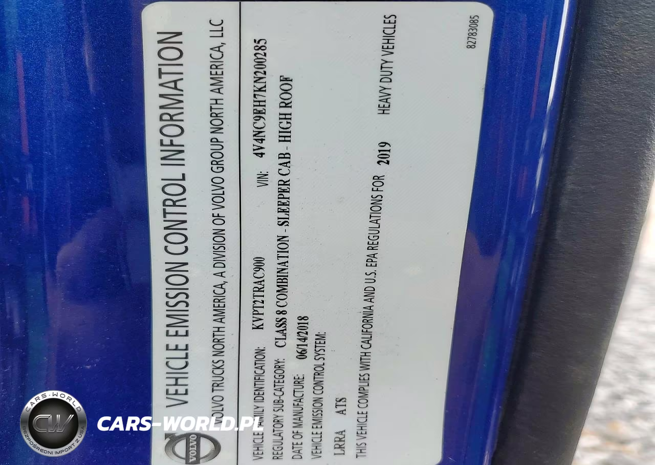 2019 Volvo Vnl Semi Truck VIN:4V4NC9EH7KN200285 - 10