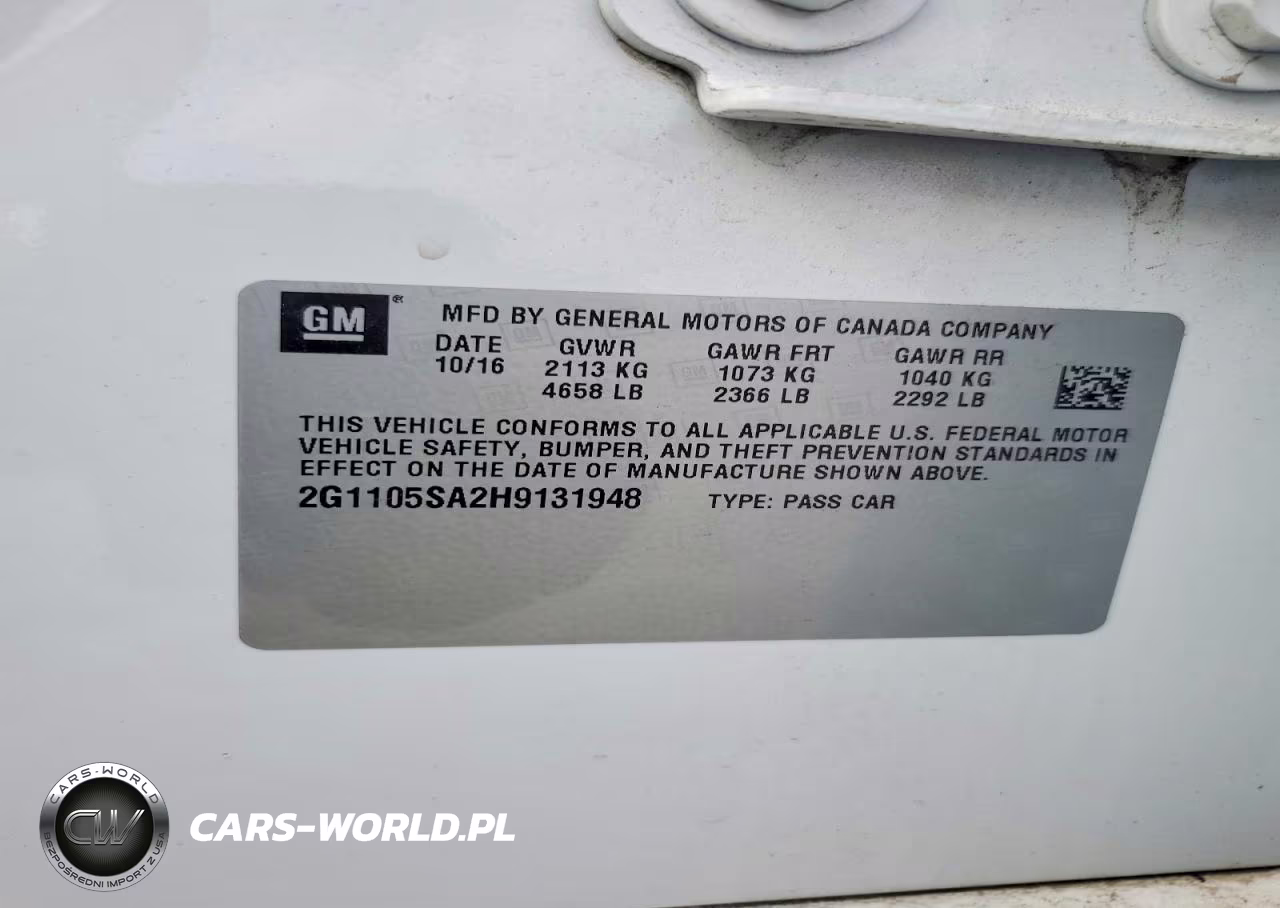 2017 Chevrolet Impala Lt VIN:2G1105SA2H9131948 - 13