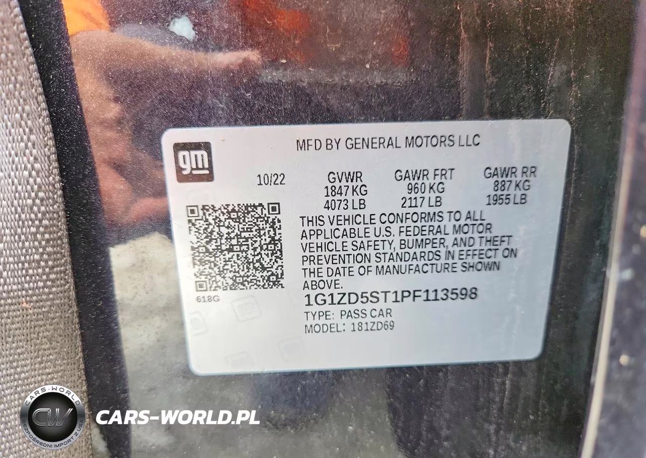 2023 Chevrolet Malibu Lt VIN:1G1ZD5ST1PF113598 - 12