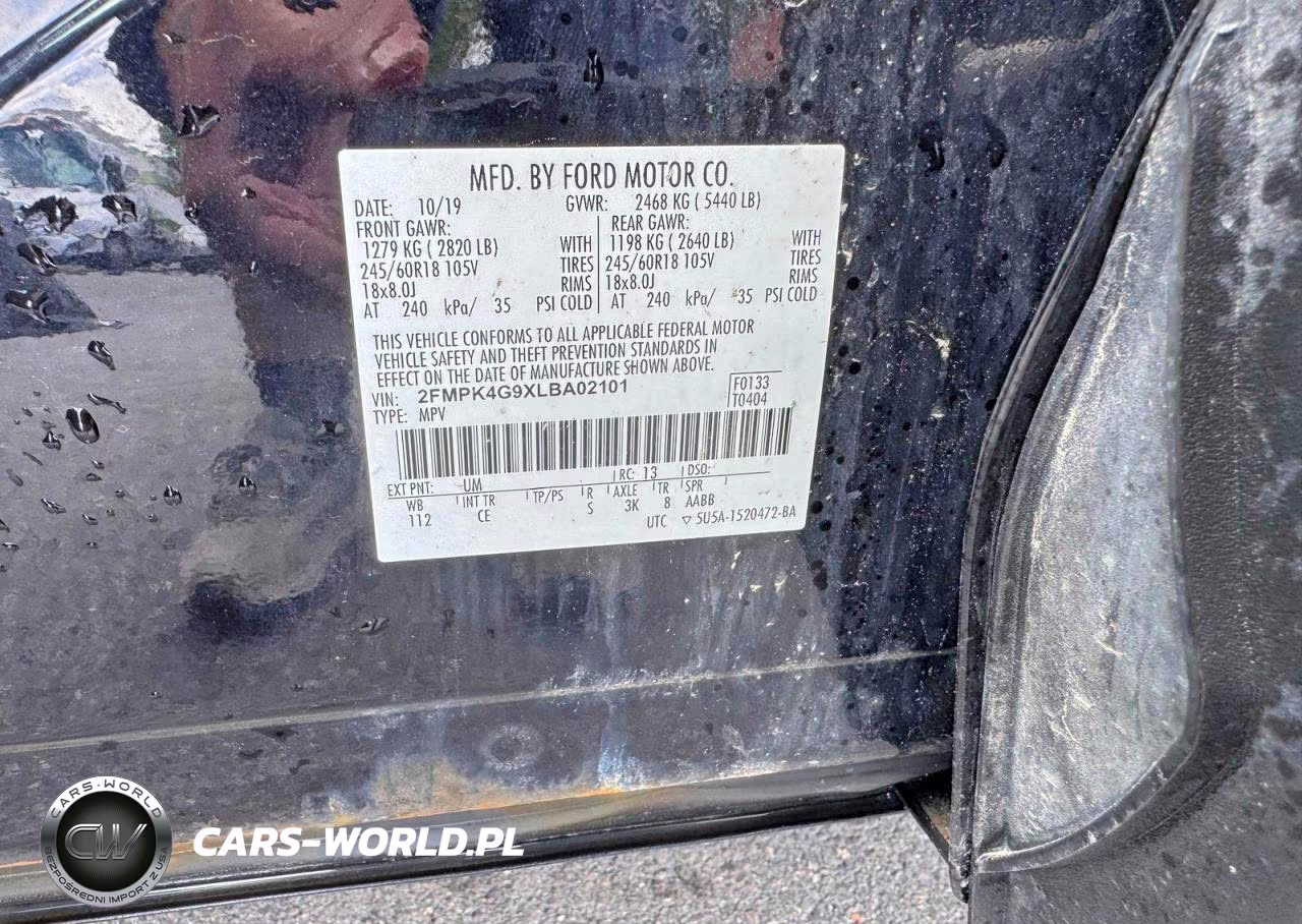 2020 Ford Edge Se VIN:2FMPK4G9XLBA02101 - 12