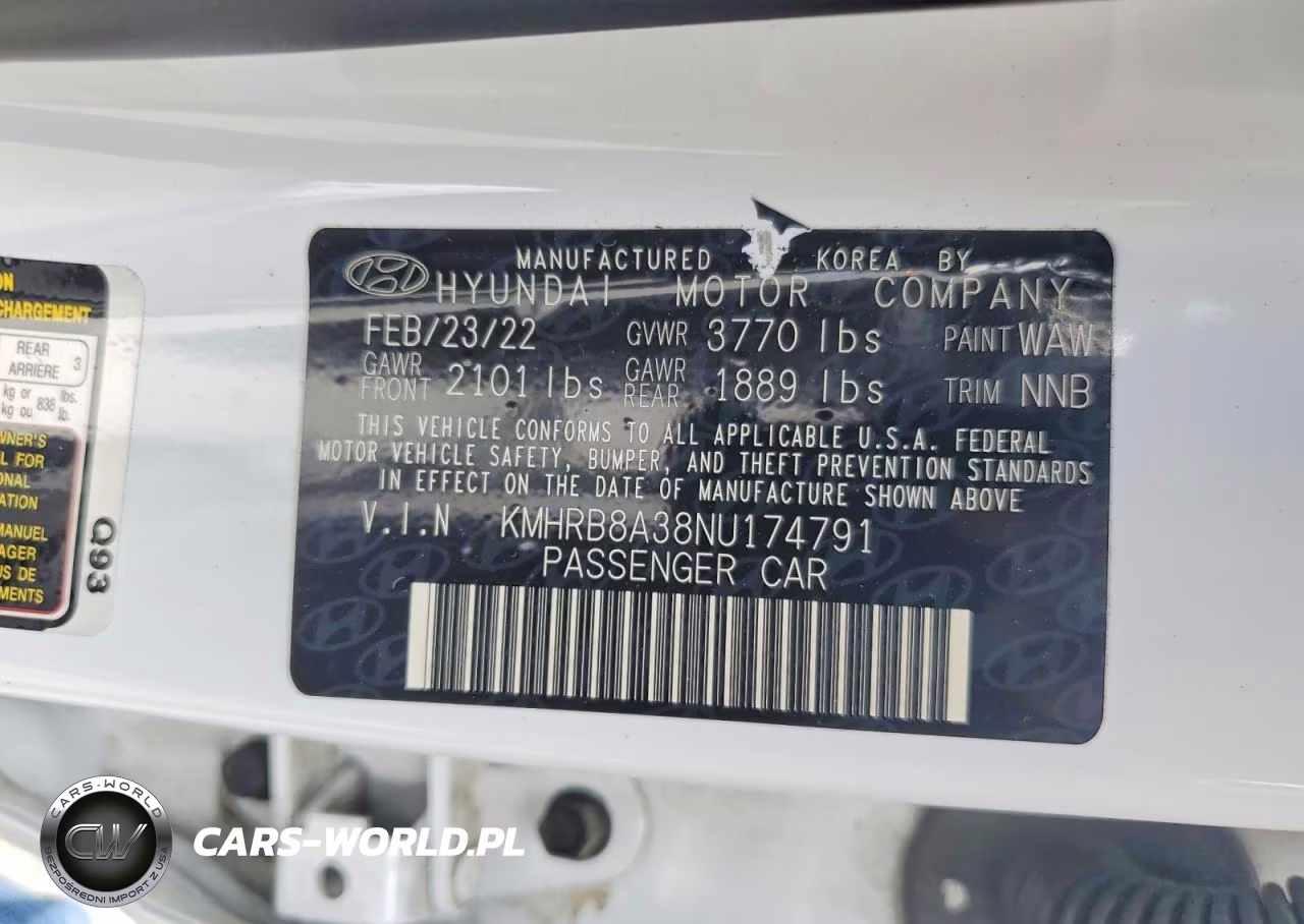 2022 Hyundai Venue Se VIN:KMHRB8A38NU174791 - 13