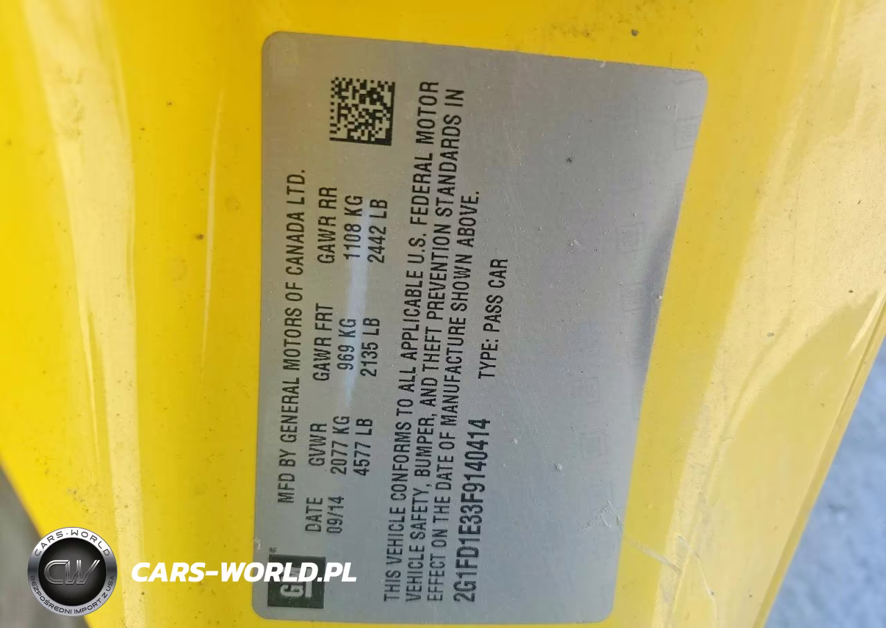 2015 Chevrolet Camaro Lt VIN:2G1FD1E33F9140414 - 13