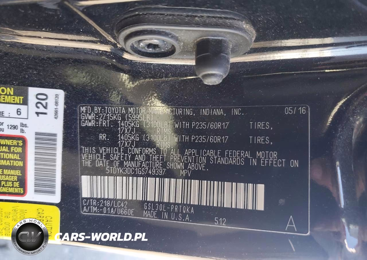 2016 Toyota Sienna Xle 8-Passenger VIN:5TDYK3DC1GS749397 - 13