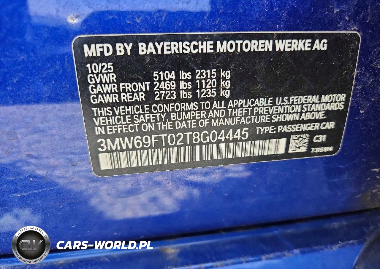 2026 BMW M340Xi VIN:3MW69FT02T8G04445 - 12