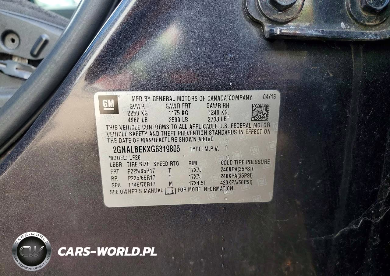 2016 Chevrolet Equinox Ls VIN:2GNALBEKXG6319805 - 13