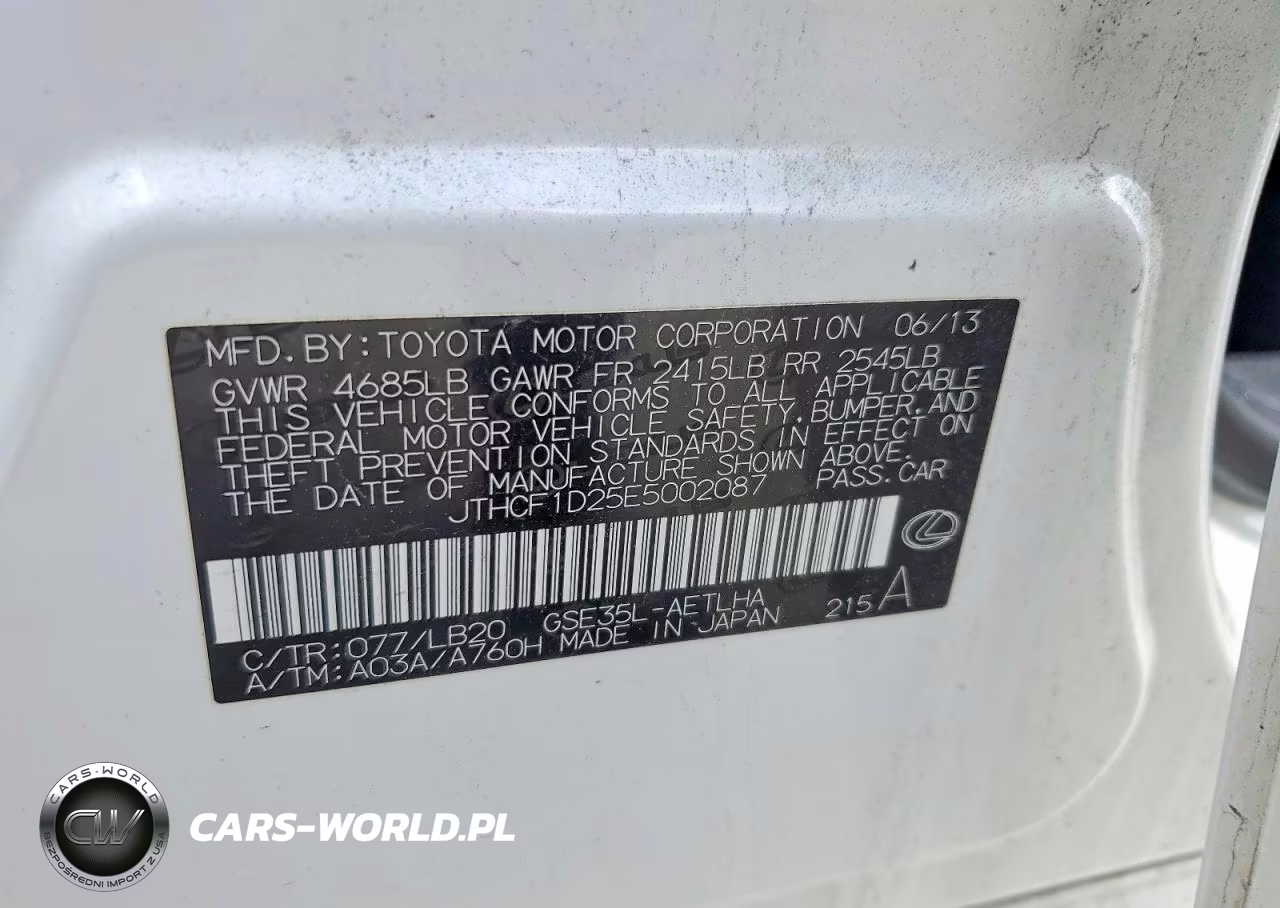 2014 Lexus Is 250 VIN:JTHCF1D25E5002087 - 12