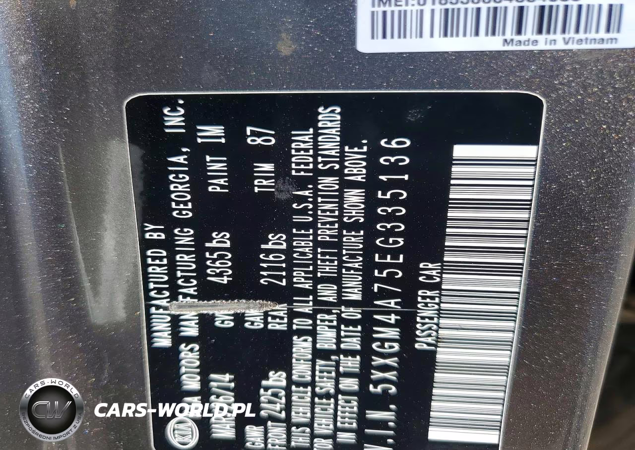 2014 Kia Optima Lx VIN:5XXGM4A75EG335136 - 12