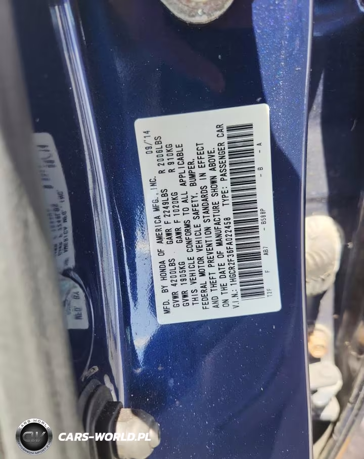 2015 Honda Accord Lx VIN:1HGCR2F36FA022458 - 12