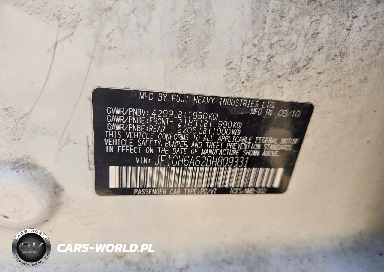 2011 Subaru Impreza 2.5I VIN:JF1GH6A62BH809331 - 12