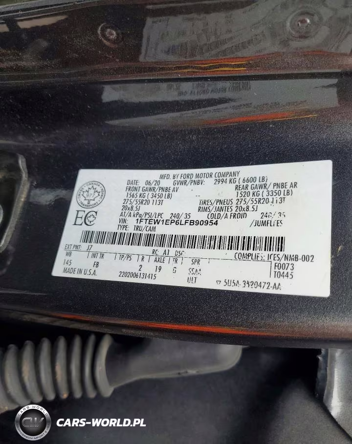 2020 Ford F150 Supercrew VIN:1FTEW1EP6LFB90954 - 12