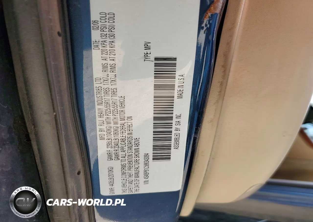 2006 Subaru Legacy Outback 2.5I VIN:4S4BP61C566343064 - 12