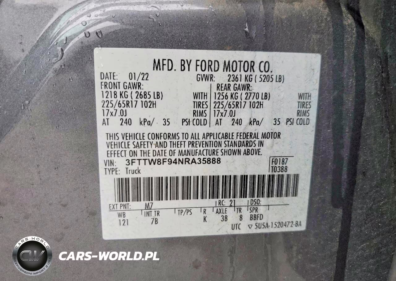 2022 Ford Maverick Xl VIN:3FTTW8F94NRA35888 - 13