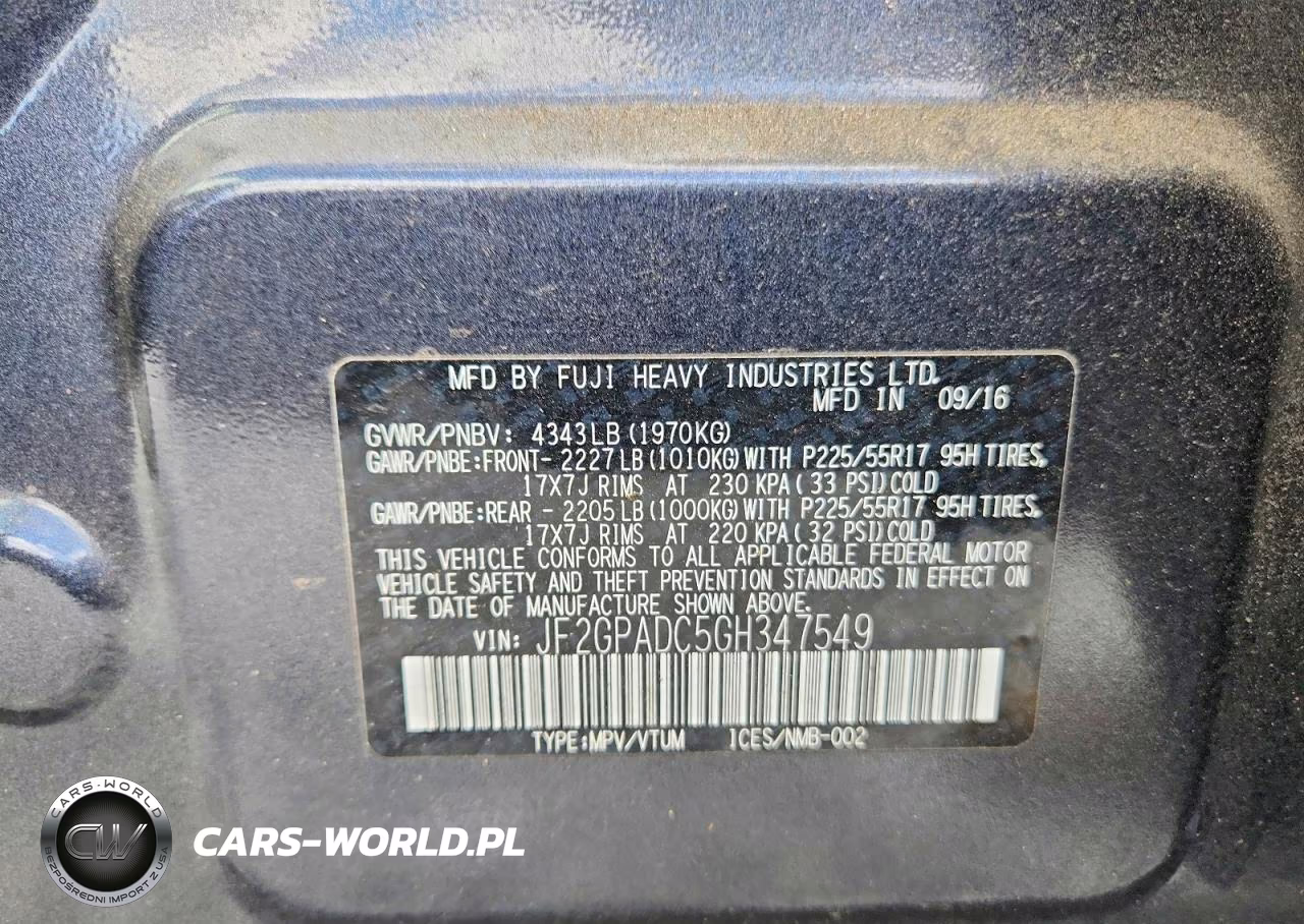 2016 Subaru Crosstrek Premium VIN:JF2GPADC5GH347549 - 13