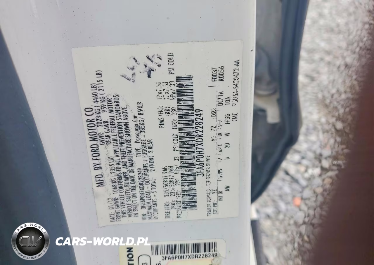 2014 Ford Fusion VIN:3FA6P0H7XDR228249 - 12