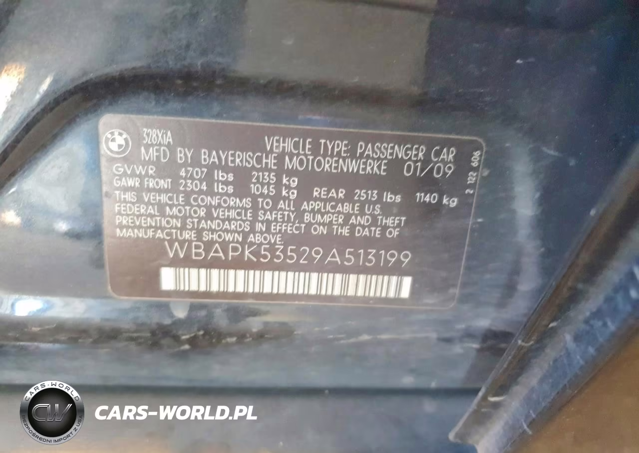 2009 BMW 328 Xi Sulev VIN:WBAPK53529A513199 - 12