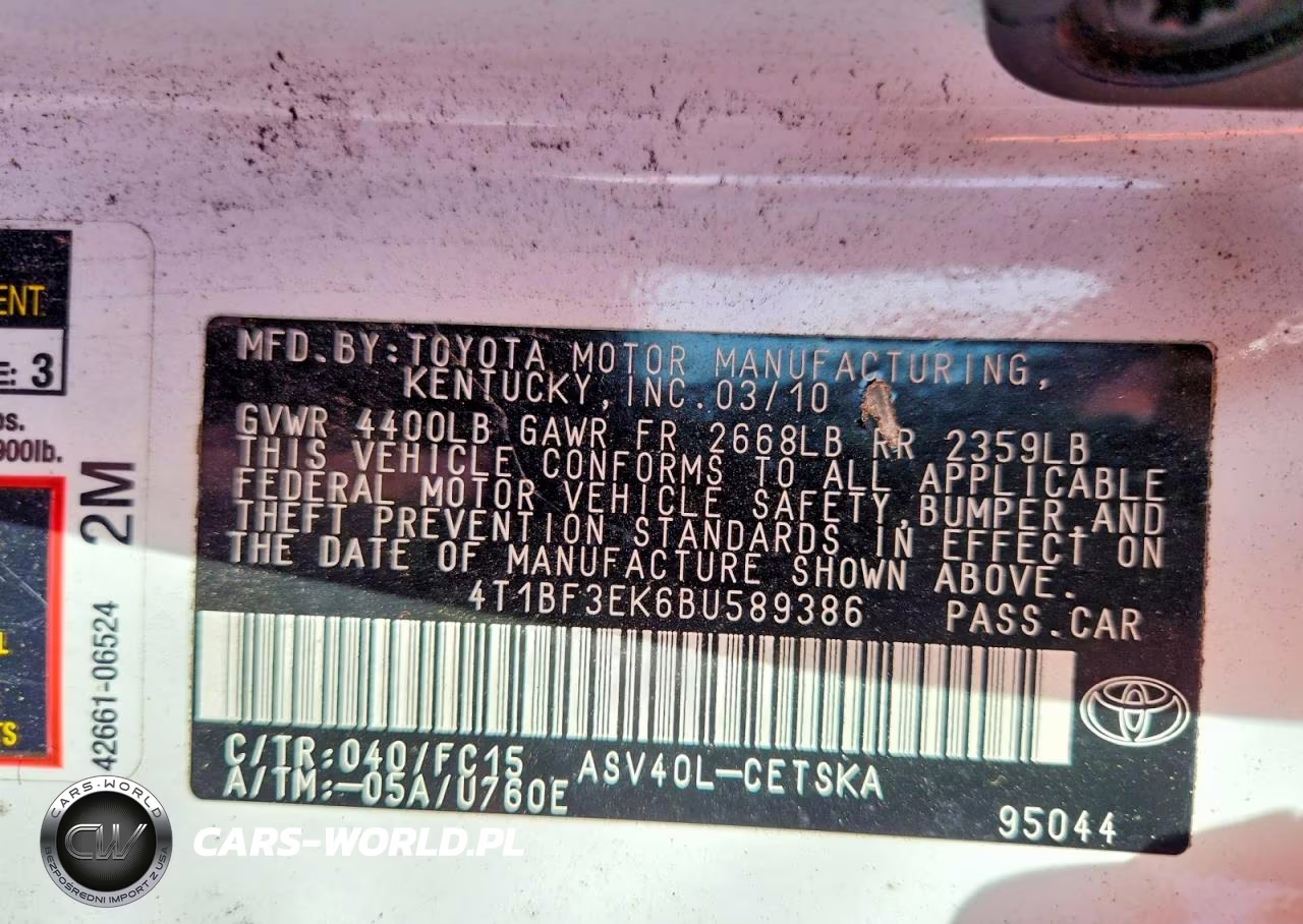 2011 Toyota Camry Se VIN:4T1BF3EK6BU589386 - 12