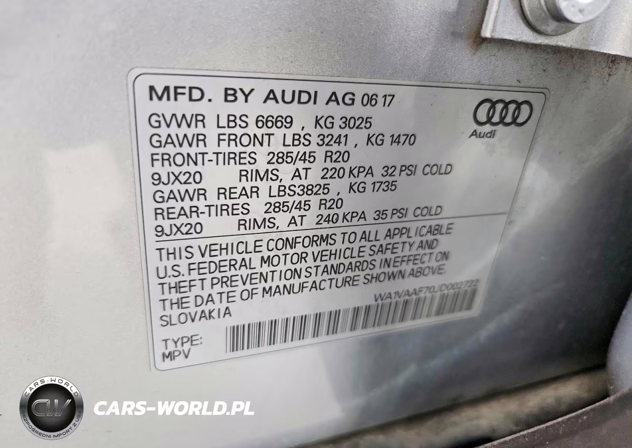 2018 Audi Q7 Prestige VIN:WA1VAAF70JD002722 - 13