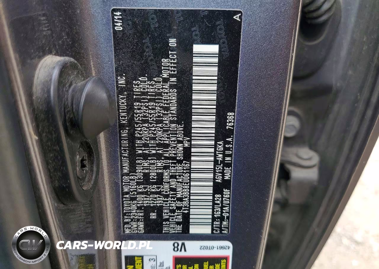 2014 Toyota Venza Xle VIN:4T3BA3BB8EU061167 - 13