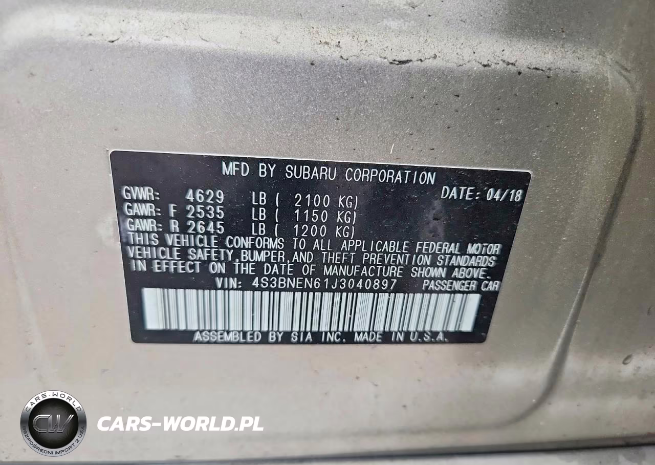 2018 Subaru Legacy 3.6R Limited VIN:4S3BNEN61J3040897 - 12