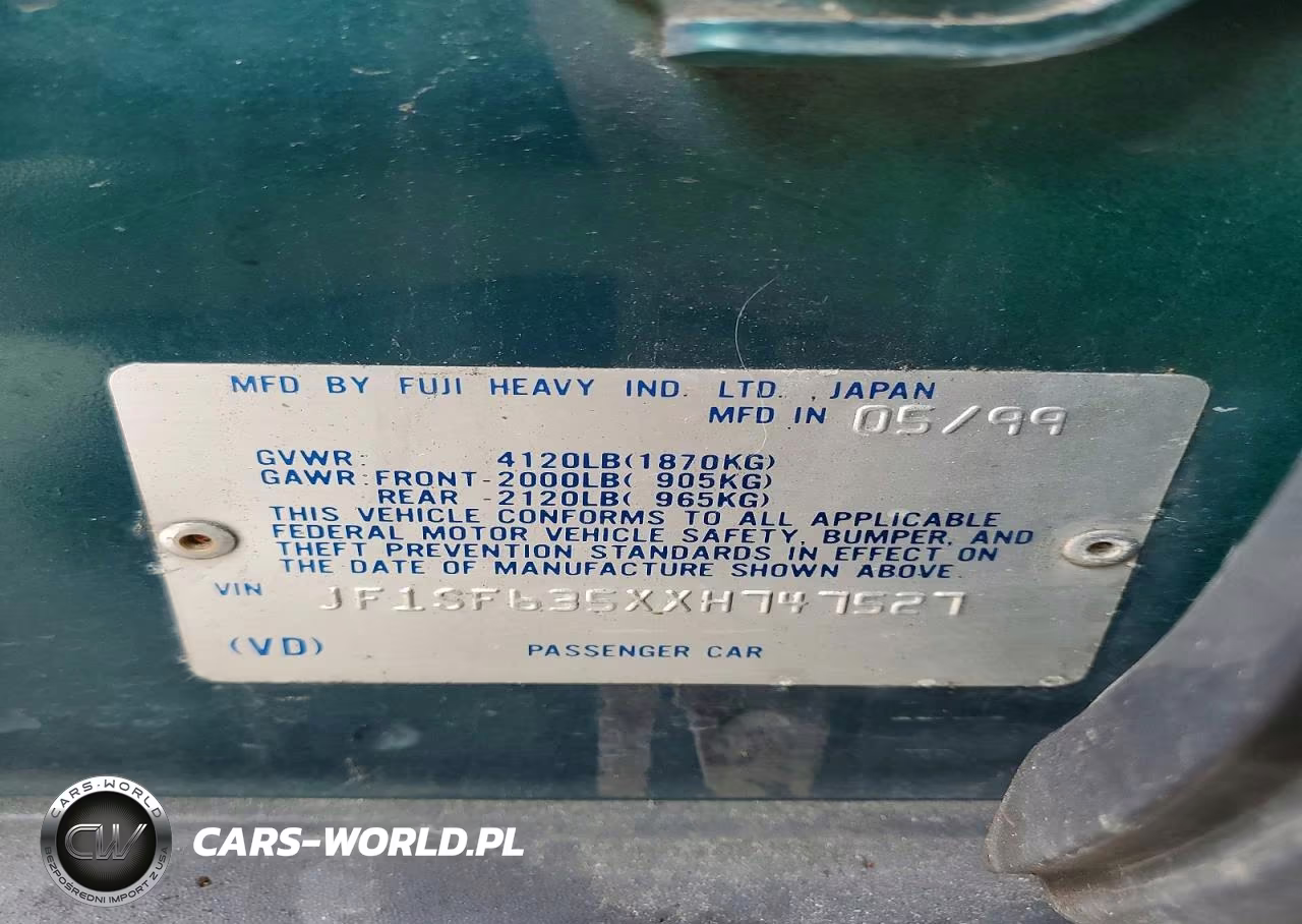 1999 Subaru Forester L VIN:JF1SF635XXH747527 - 12