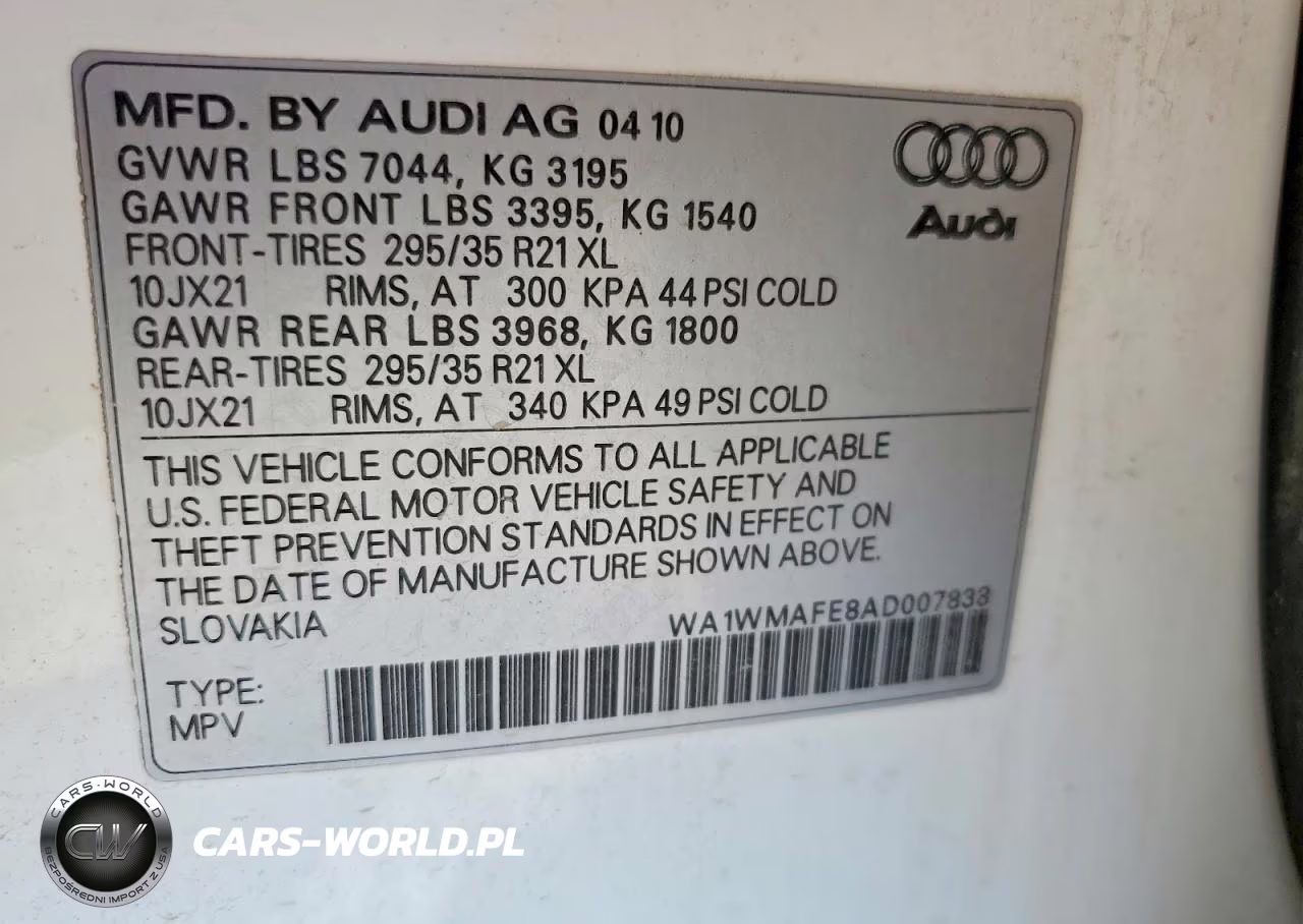 2010 Audi Q7 Prestige VIN:WA1WMAFE8AD007838 - 14