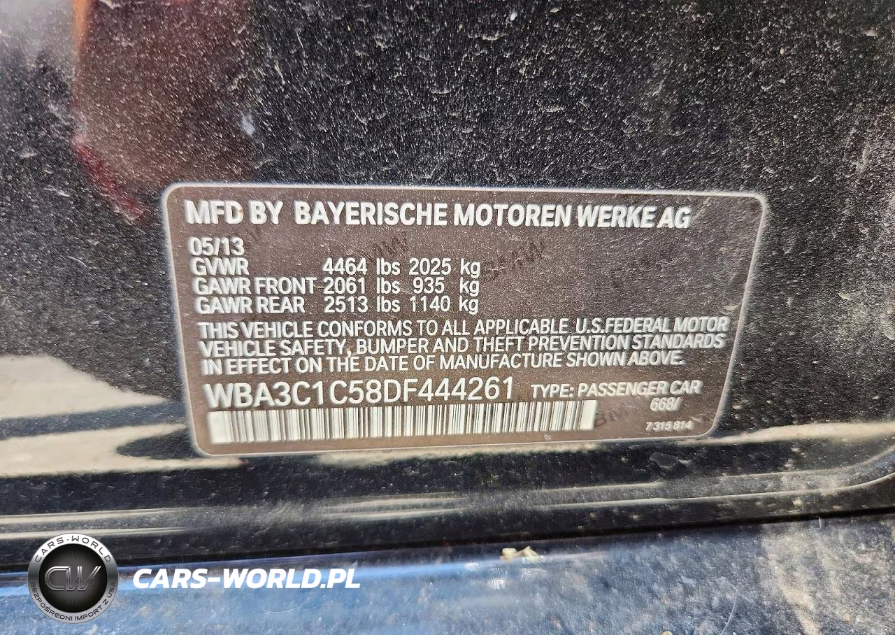 2013 BMW 328 I Sulev VIN:WBA3C1C58DF444261 - 12
