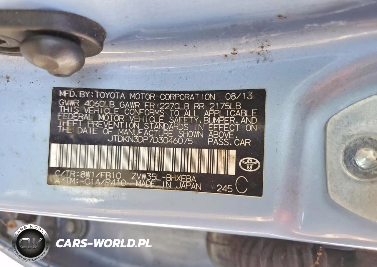 2013 Toyota Prius Plug-In Hybrid Base VIN:JTDKN3DP7D3046075 - 14