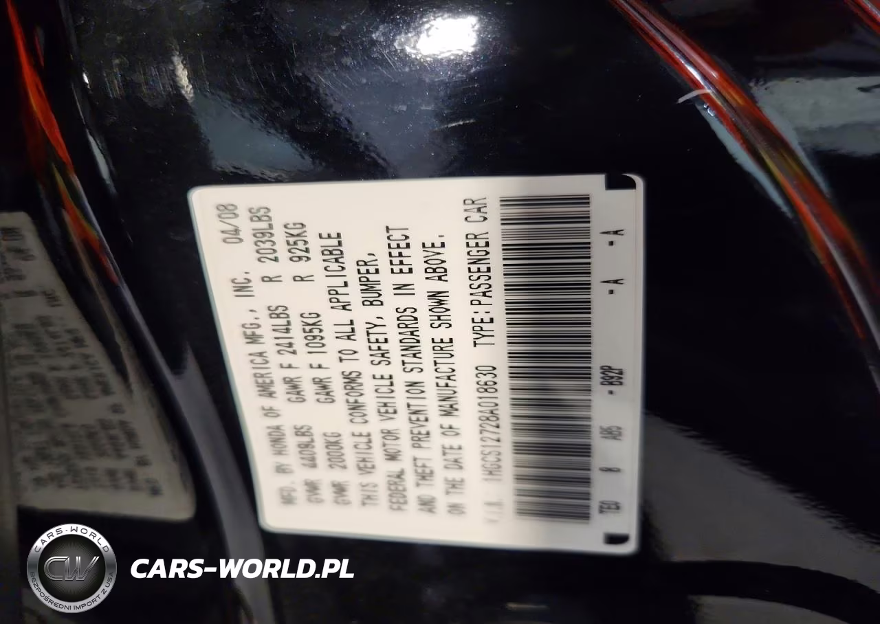 2008 Honda Accord Ex VIN:1HGCS12728A018630 - 12