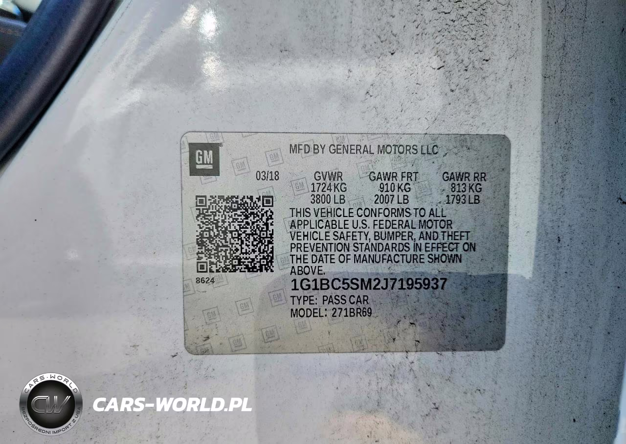 2018 Chevrolet Cruze Ls VIN:1G1BC5SM2J7195937 - 13