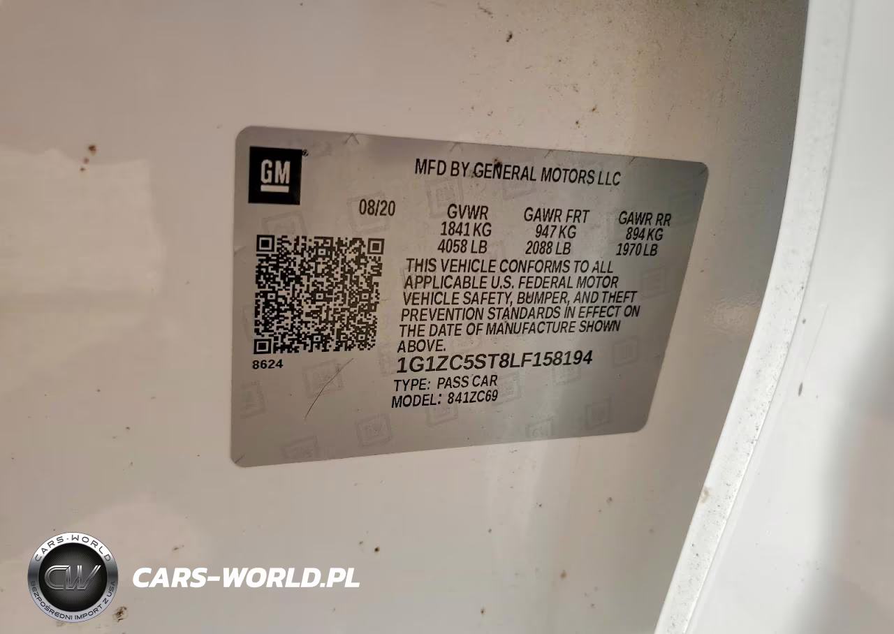 2020 Chevrolet Malibu Ls VIN:1G1ZC5ST8LF158194 - 12