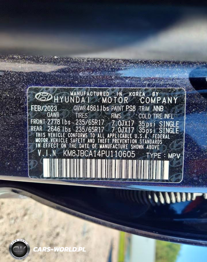 2023 Hyundai Tucson Blue VIN:KM8JBCA14PU110605 - 13